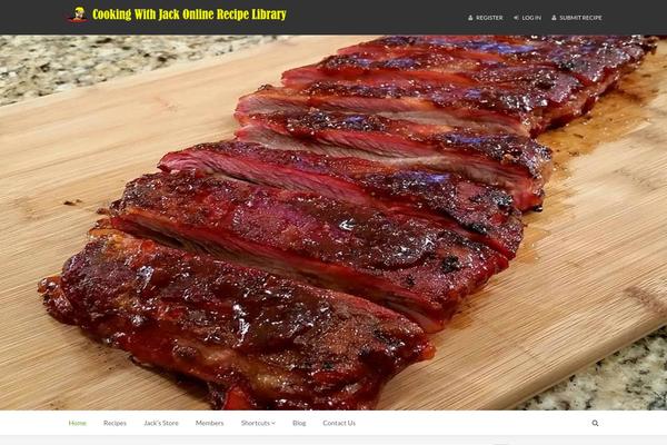 Recipe theme site design template sample
