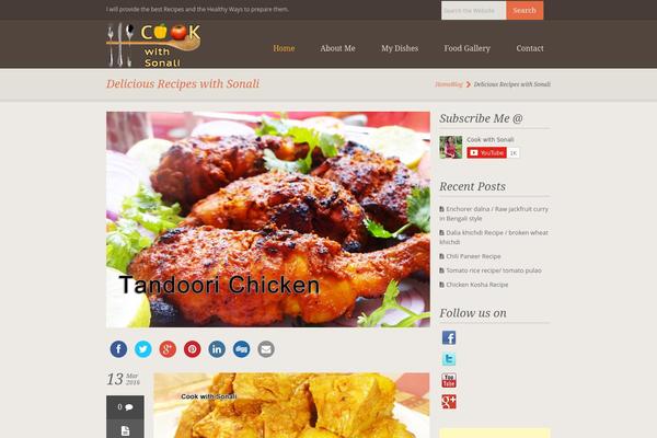 Sushi theme site design template sample