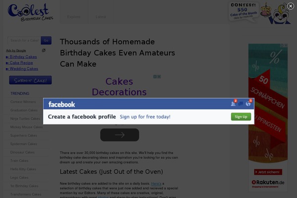 cakes theme websites examples