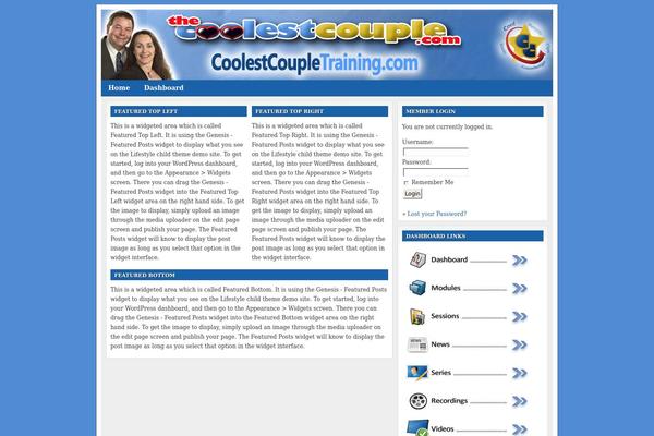 Lifestyle theme site design template sample