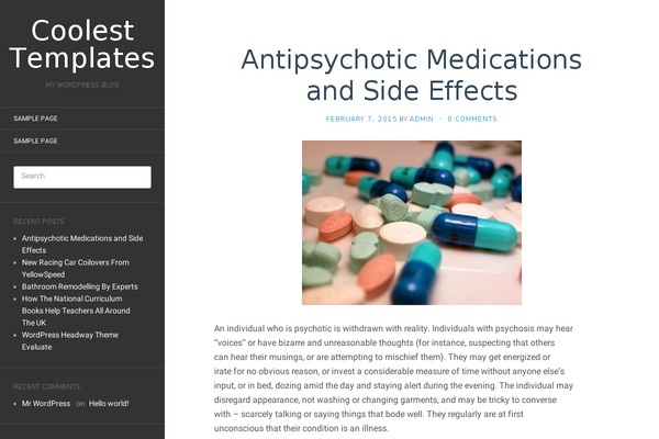 Flat theme site design template sample