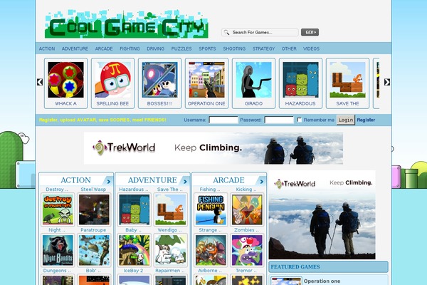 FunGames theme site design template sample