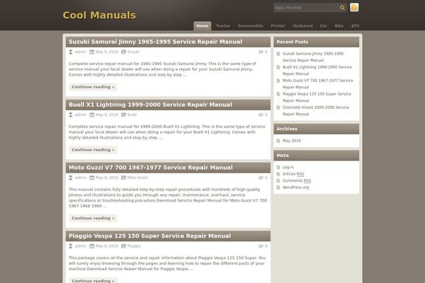 Chocolate-lite theme site design template sample