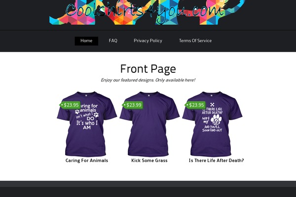 coolshirts4you.com site used Teeprofitspro
