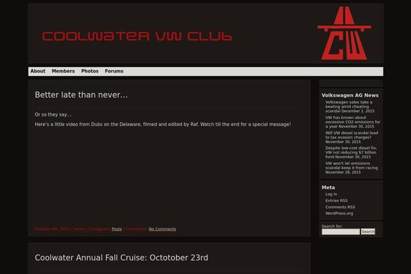 coolwatervwclub.com site used Open Sourcerer