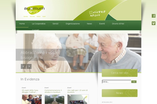 coopauxilium.it site used Auxilium