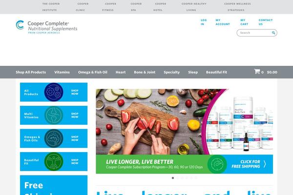 Cooper theme site design template sample