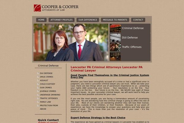 Cooper theme site design template sample
