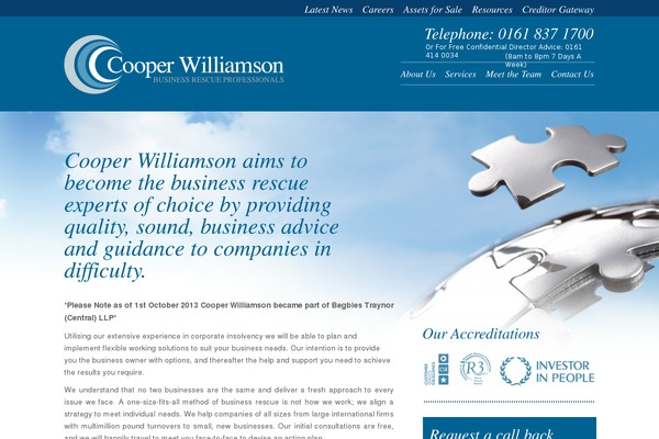 cooperwilliamson.co.uk site used Barebones