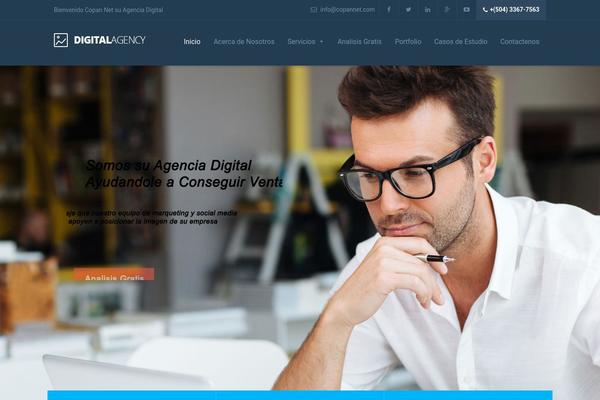 Digital theme site design template sample