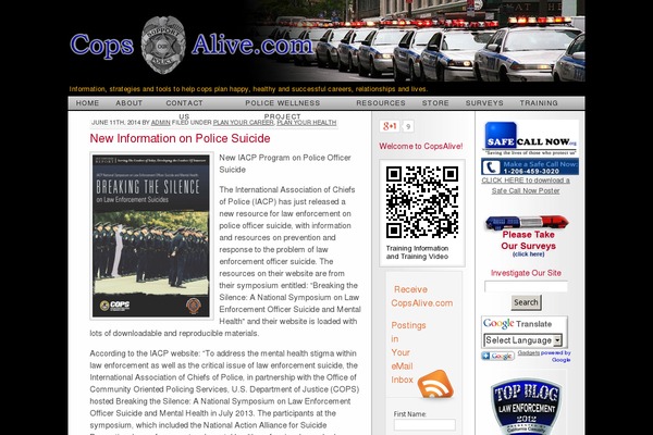 Cops theme websites examples