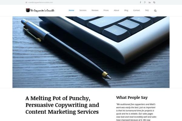 Crator theme site design template sample