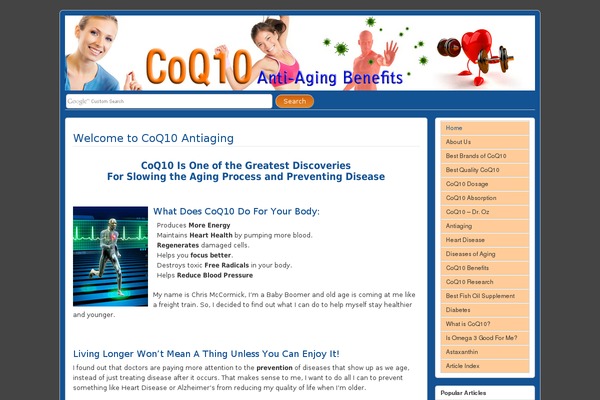 coq10antiaging.com site used Suffusion