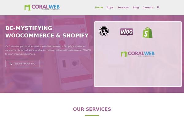 coralwebdesigns.com site used Coral-theme