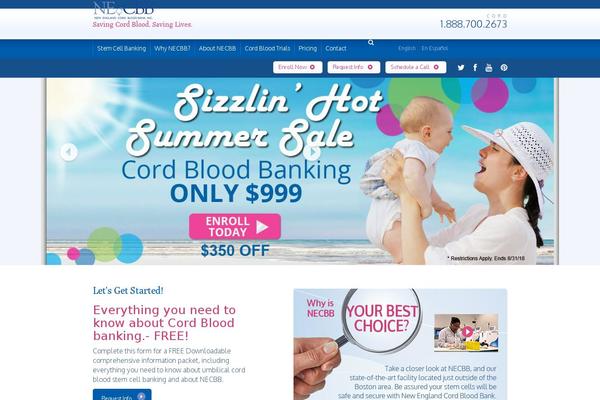 cordbloodbank.com site used Necbb