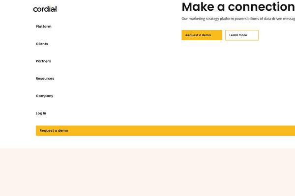cordial.com site used Cordial