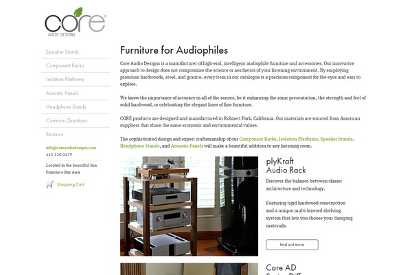 Core theme site design template sample