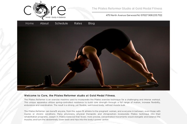 Core theme site design template sample
