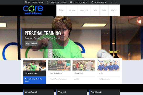 corehealthandfit.com site used Fit Wp
