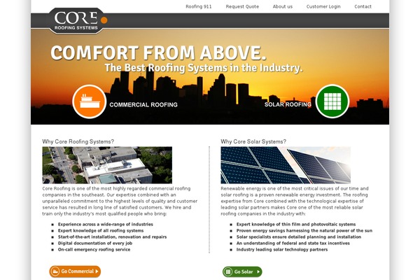Core theme site design template sample