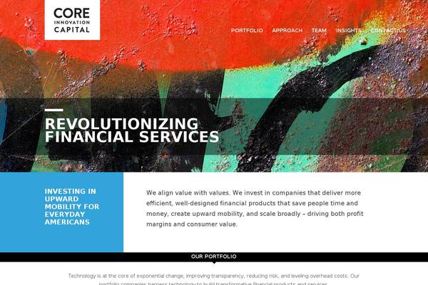 Core theme site design template sample