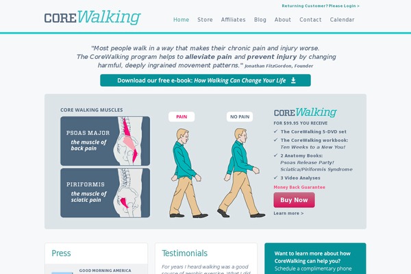 corewalking.com site used Thrive