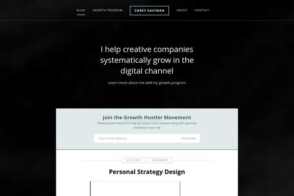 coreyeastman.com site used Growth
