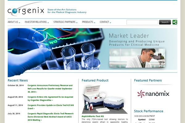 corgenix.com site used Corgenix