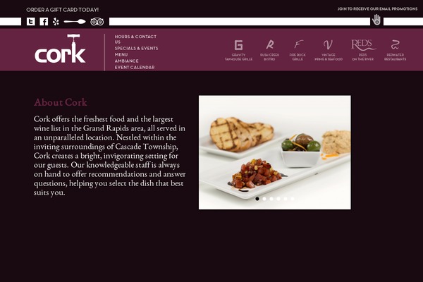 corkwineandgrille.com site used Redwater