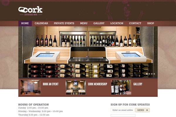corkwines.com site used Acapella