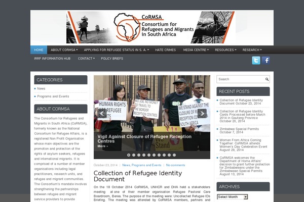 cormsa.org.za site used Indicate