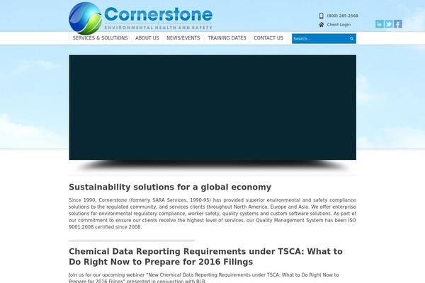 Cornerstone theme site design template sample