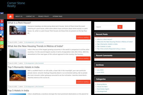 Magazine Style theme site design template sample