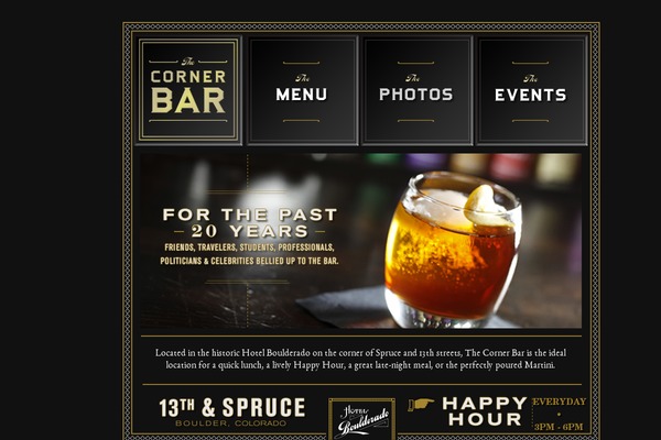 Corner theme site design template sample