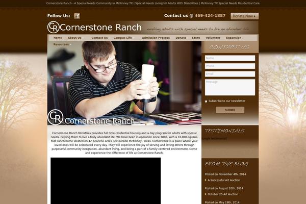 Cornerstone theme site design template sample