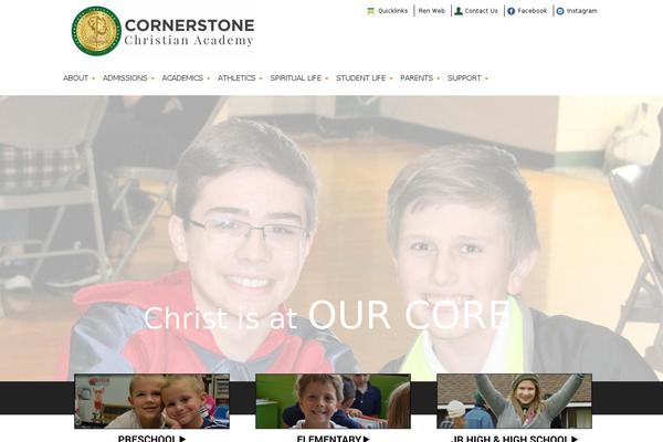 Cornerstone theme site design template sample