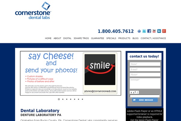 Cornerstone theme site design template sample