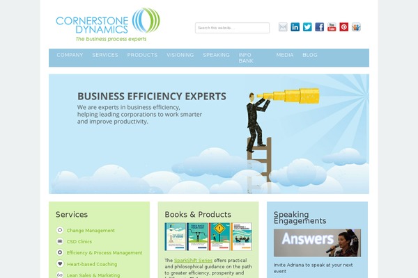 Cornerstone theme site design template sample