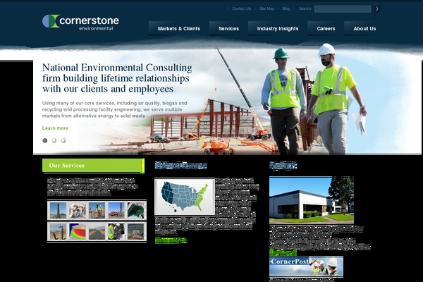 Cornerstone theme site design template sample