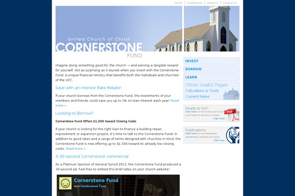 cornerstonefund.org site used Cornerstone
