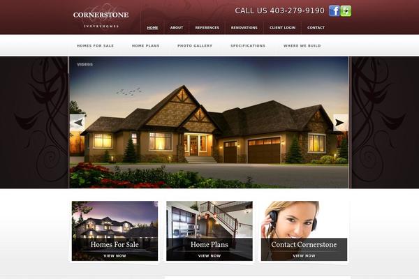 Cornerstone theme site design template sample