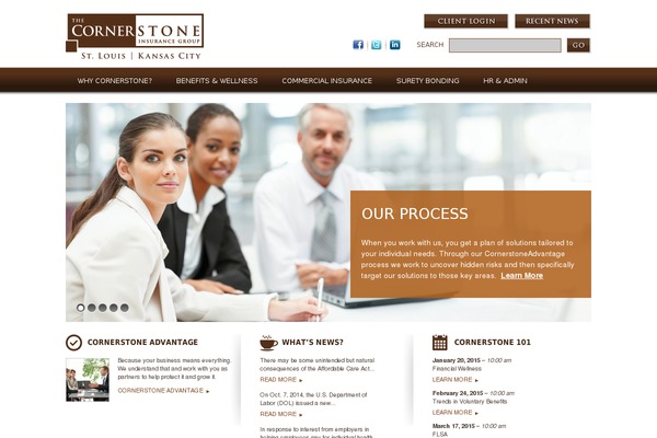 cornerstoneinsurancegroup.com site used Corner