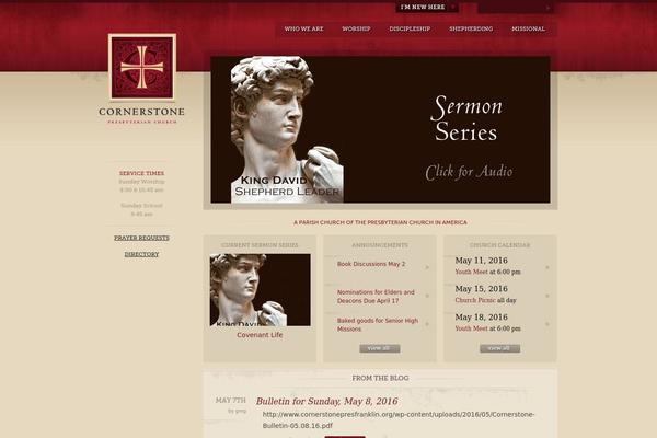 Cornerstone theme site design template sample