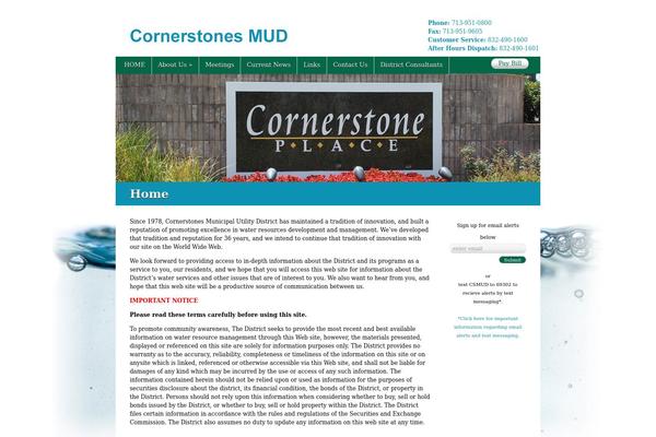 cornerstonesmud.com site used Cornerstonemud