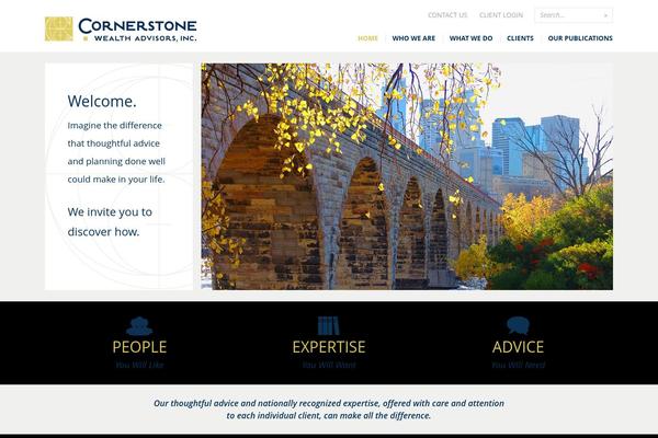 Cornerstone theme site design template sample