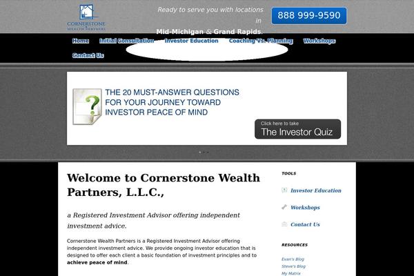 Cornerstone theme site design template sample