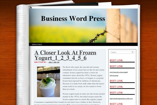Fresh Ink Magazine theme site design template sample