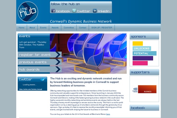 cornwallhub.org site used Thehub
