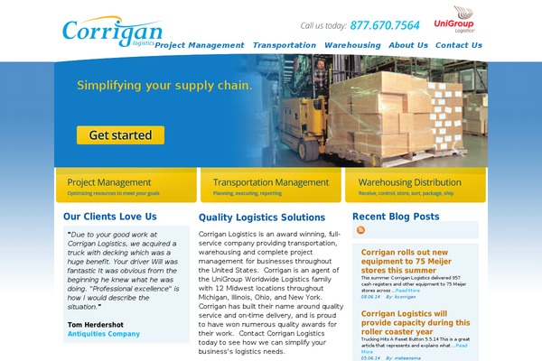 corriganlogistics.com site used Corrigan-master