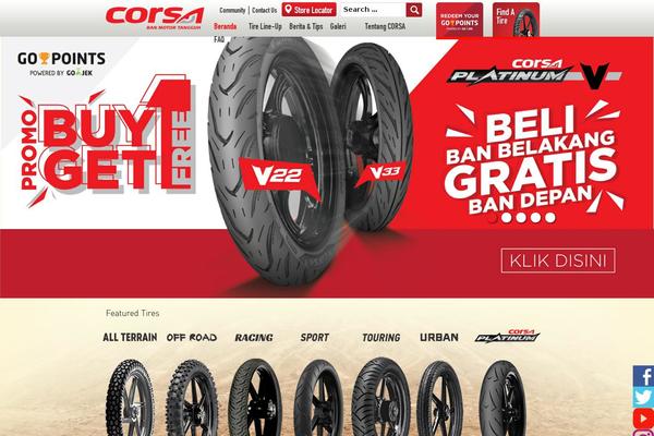 Corsa theme site design template sample